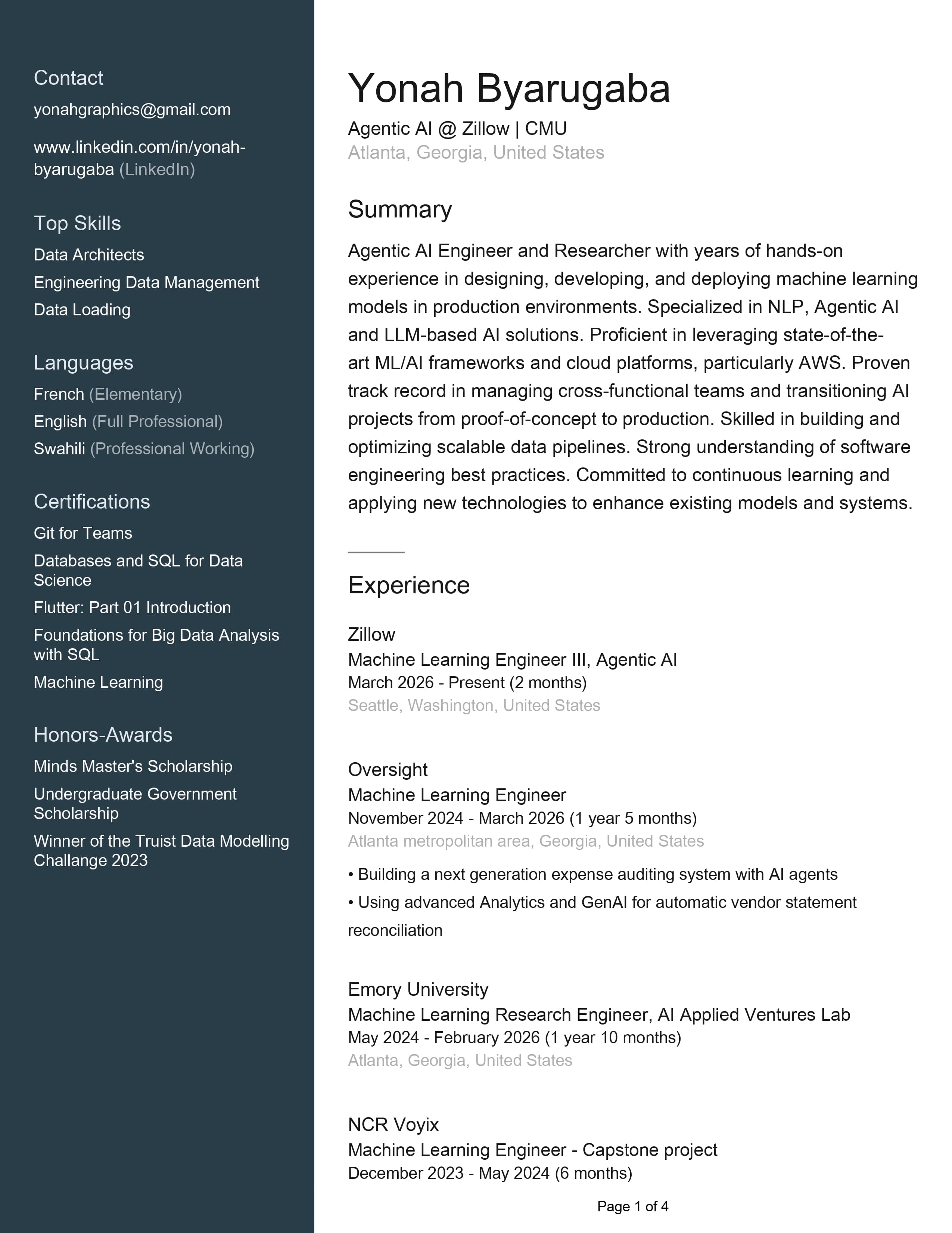 Before — LinkedIn PDF page 1